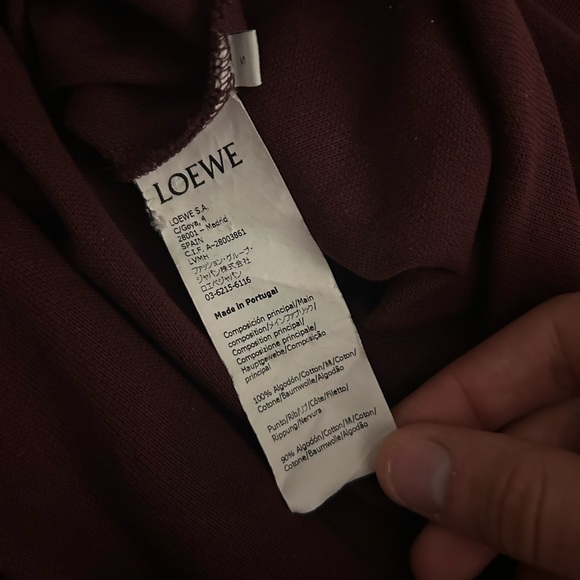 Loewe Burgundy Polo Shirt with Red Accents - Picture 4 of 5